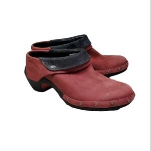 Merrell Woman Luxe Wrap Merlot Leather Clogs Mule Mary Jane shoes sz 7